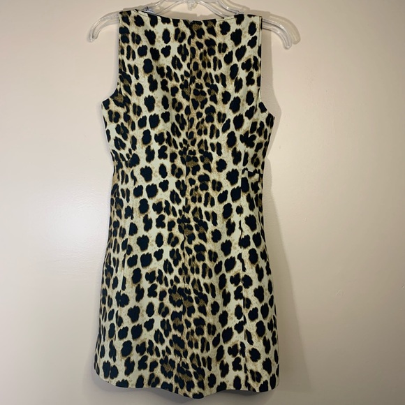 ZARA Leopard Print Mini Dress | Animal Print Sleeveless A-Line XS - Picture 5 of 11